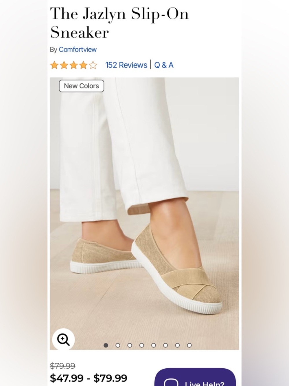 Comfortview: Catherine’s Jazlyn Slip-On Casual Flat; color khaki; size 10M. - Picture 10 of 12